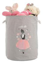 Cesto Organizador Infantil Menina Roupa Brinquedos Bailarina Lavanderia Banheiro Quarto Cesto Organizador Infantil Menina Roupa Brinquedos Bailarina Lavanderia Banheiro Quarto