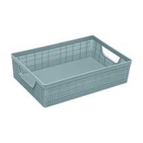 Cesto Organizador Juta A3 11,5 Litros Azul 45x32x9,5 Cm Cesto Organizador Juta A3 11,5 Litros Azul 45x32x9,5 Cm