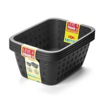 Cesto Organizador Kit 4 Ordene 3l M Caixa Organiza Tudo Kit Top