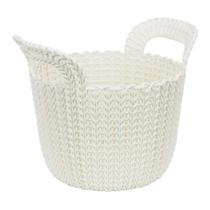 Cesto Organizador Knit Trançado Redondo 3 Litros Branco Keter Cesto Organizador Knit Trançado Redondo 3 Litros Branco Keter