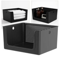 Cesto Organizador Lavanderia Com Abertura Frontal 16L Flow Ou Cesto Organizador Lavanderia Com Abertura Frontal 16L Flow Ou