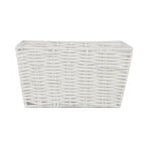 Cesto Organizador Le Tramado em Plástico Branco Retangular 25x18,5x13cm Cesto Organizador Le Tramado em Plástico Branco Retangular 25x18,5x13cm