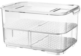 Cesto Organizador Lis Com Escorredor E Tampa Transparente 23,3x14,7cm 4,2l Casa&Ideia