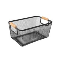 Cesto Organizador Loft Metal e Madeira M Cesto Organizador Loft Metal e Madeira M
