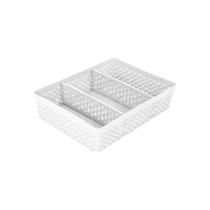 Cesto Organizador Médio com 2 Divisórias Removíveis 23x17x5,6 Caixa Cesta Rattan Organizadora Cestinho Colméia Lummar - Cesto Organizador Médio com 2 Divisórias Removíveis 23x17x5,6 Caixa Cesta Rattan Organizadora Cestinho Colméia Lummar -
