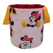 Cesto Organizador Minie Guarda Roupas Brinquedos Decoração Personagem 20X30 G
