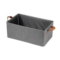 Cesto Organizador Multifuncional Gaveta Guarda Roupa Caixa Armário Decorativo C/ Alça Tecido Retangular Closet Lavável