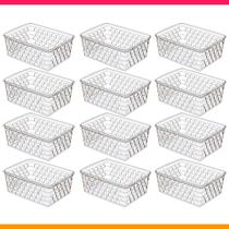 Cesto Organizador Multiuso 12 Peças Médio Organização de Comodos Quarto Gaveta