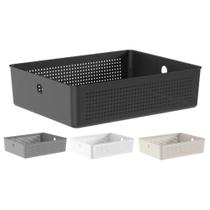 Cesto Organizador Multiuso 34x27x9cm Com Alça Flow Ou Cesto Organizador Multiuso 34x27x9cm Com Alça Flow Ou