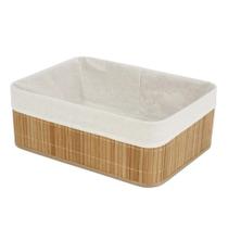 Cesto Organizador Multiuso de Palha com Forro 233x23x12cm MEK 33x23x12cm