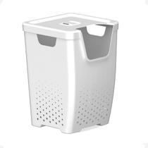 Cesto Organizador Multiuso De Roupas Empilhavel Branco 43L Cesto Organizador Multiuso De Roupas Empilhavel Branco 43L