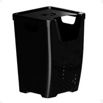Cesto Organizador Multiuso De Roupas Empilhavel Preto 43L Cesto Organizador Multiuso De Roupas Empilhavel Preto 43L