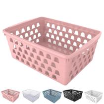 Cesto Organizador Multiuso Decorativo Grande Retangular Alto PP