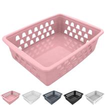 Cesto Organizador Multiuso Decorativo Médio p/ Gaveta Armário 20x16 cm