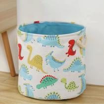 Cesto Organizador Multiuso Dobrável Dinossauro em Tecido com Alças Decoração Organização de Roupas Brinquedos Objetos Cesto Organizador Multiuso Dobrável Dinossauro em Tecido com Alças Decoração Organização de Roupas Brinquedos Objetos