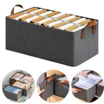 Cesto Organizador Multiuso Estilo Caixa Com Alças Prático Ideal Para Roupas Gaveta Prateleira GuardaRoupas Estante Sala Escritório Cesto Organizador Multiuso Estilo Caixa Com Alças Prático Ideal Para Roupas Gaveta Prateleira GuardaRoupas Estante Sala Escritório