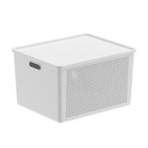 Cesto Organizador Multiuso Flow 32 Litros com Tampa CFW555 - Ou Cesto Organizador Multiuso Flow 32 Litros com Tampa CFW555 - Ou