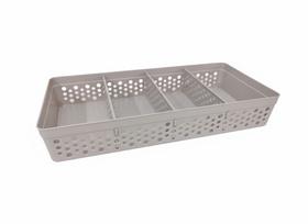 Cesto Organizador Multiuso Grande com Divisórias Removíveis Usual Ideal para Cozinha, Banheiro, Lavanderia e Escritório