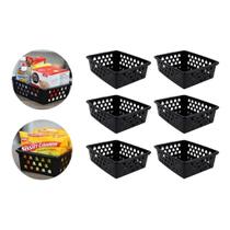 Cesto Organizador Multiuso Kit 6 Peças 16x12,5cm Tamanho P Cesto Organizador Multiuso Kit 6 Peças 16x12,5cm Tamanho P