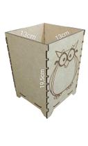 cesto organizador multiuso madeira mdf cru 19.5cm x 13cm