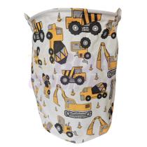 Cesto Organizador Multiuso para Roupas Brinquedos Material Impermeável Futebol Trator Avião Caminhão