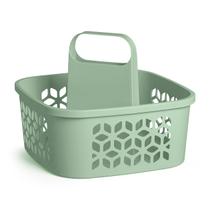 Cesto Organizador Multiuso Produtos Limpeza Verde Alça Verde