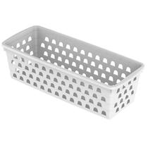 Cesto Organizador Multiuso Retangular Comprido Branco