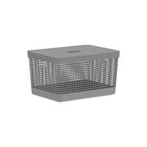 Cesto organizador Ou 20L com tampa Linha Grid Cesto organizador Ou 20L com tampa Linha Grid