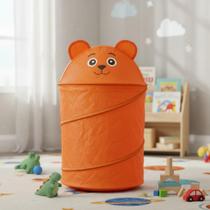 Cesto Organizador Para Brinquedos Em Nylon 36x46 Vários Modelos e Cores Organização Brinquedos