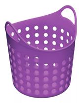 Cesto Organizador Para Casa Cestinha Multiuso Plástica Cor:Violeta