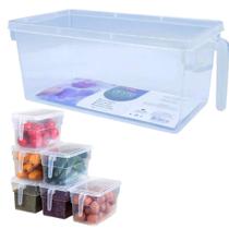 Cesto Organizador Para Geladeira Plástico C/Tampa