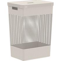 Cesto Organizador para Roupas Sujas, Limpas Com Tampa 49 Litros Grid OU Martiplast