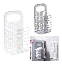 Cesto Organizador Parede Armário Banheiro Multiuso Dobrável