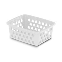 Cesto Organizador Pequeno 16x12,5x6,2 cm Branco Rosa Preto Transparente Multiuso Cesto Organizador Pequeno 16x12,5x6,2 cm Branco Rosa Preto Transparente Multiuso