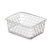 Cesto Organizador Pequeno 16x12,5x6,2 cm Branco Rosa Preto Transparente Multiuso Cesto Organizador Pequeno 16x12,5x6,2 cm Branco Rosa Preto Transparente Multiuso