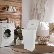 Cesto Organizador Plástico Rattan Alças Laterais Tampa Para Roupa Toalha Brinquedos Multiuso Casa Lavanderia Banheiro Cesto Organizador Plástico Rattan Alças Laterais Tampa Para Roupa Toalha Brinquedos Multiuso Casa Lavanderia Banheiro