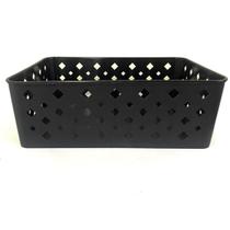 Cesto Organizador Premium Preto 19x13,5x6,5Cm 123Organizei