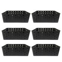 Cesto Organizador Preto 123Organizei 19x13,5x6,5Cm Cesto Organizador Preto 123Organizei 19x13,5x6,5Cm