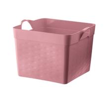 Cesto Organizador Quadrado Plástico Rosa 22L Moolti Sanremo Cesto Organizador Quadrado Plástico Rosa 22L Moolti Sanremo