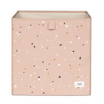 Cesto Organizador Quadrado Reciclado Estampa Terrazzo Rosa 3 Sprouts