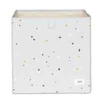 Cesto Organizador Quadrado Reciclado Estampa Terrazzo Verde 3 Sprouts