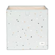 Cesto organizador quadrado reciclado terrazzo granilite verde - 3 sprouts