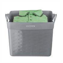 Cesto Organizador Quadrado Sanremo 22l Cinza