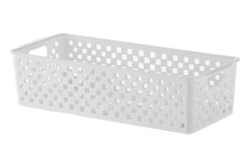 Cesto Organizador Quadratta 34x15x9 Branco Cesto Organizador Quadratta 34x15x9 Branco