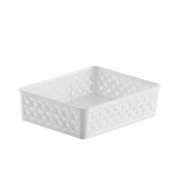 Cesto Organizador Rattan 24 X 19 X 6,5 Branco