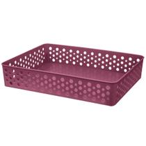 Cesto Organizador Rattan Multiuso Armário Gaveta Lavanderia G (34x25)