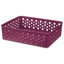 Cesto Organizador Rattan Multiuso Armário Gaveta Lavanderia M (24x19)