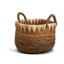 Cesto Organizador Redondo Em Fibra Natural Com Alça Mart