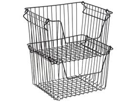 Cesto Organizador Retangular Arthi Black Cesto Organizador Retangular Arthi Black