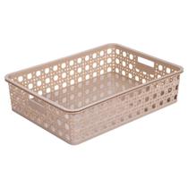 Cesto Organizador Retangular Bandeja Multiuso 4,5 Litros Grande 32,5x23,5x8,0 cm Rattan Cesto Organizador Retangular Bandeja Multiuso 4,5 Litros Grande 32,5x23,5x8,0 cm Rattan